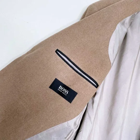 ⚡️SOLD⚡️ hugo boss wool-angora camel sport coat - size xl - Picture 3 of 8
